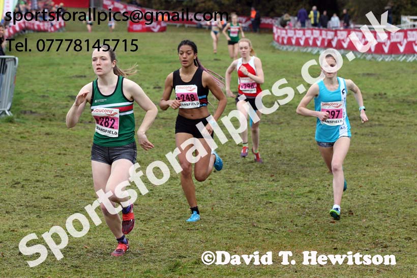 Womens junior National Cross Country Relay, Berry Hill Park, Mansfield. Photo:  David T. Hewitson/Sports for All Pics